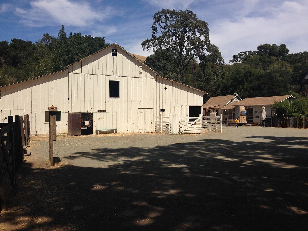 A barn at Deer Hollow Farm in Rancho San Antonio