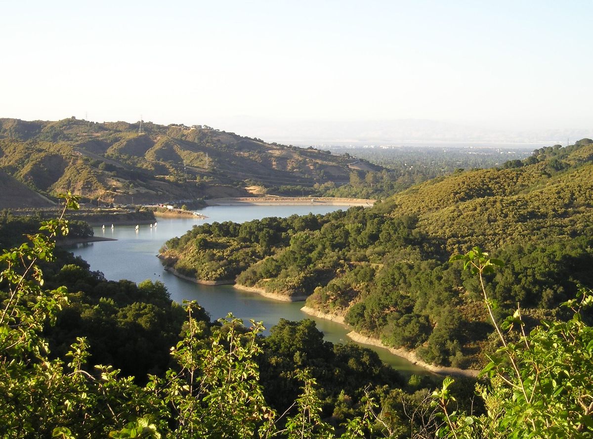 Stevens Creek Reservoir seen from the Zinfandel Trail