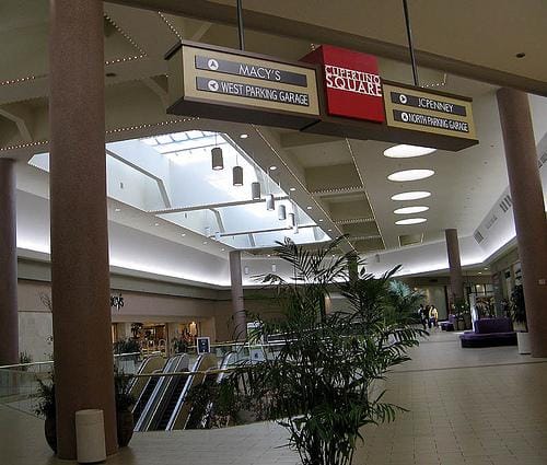 Inside the mall in its Cupertino Square years