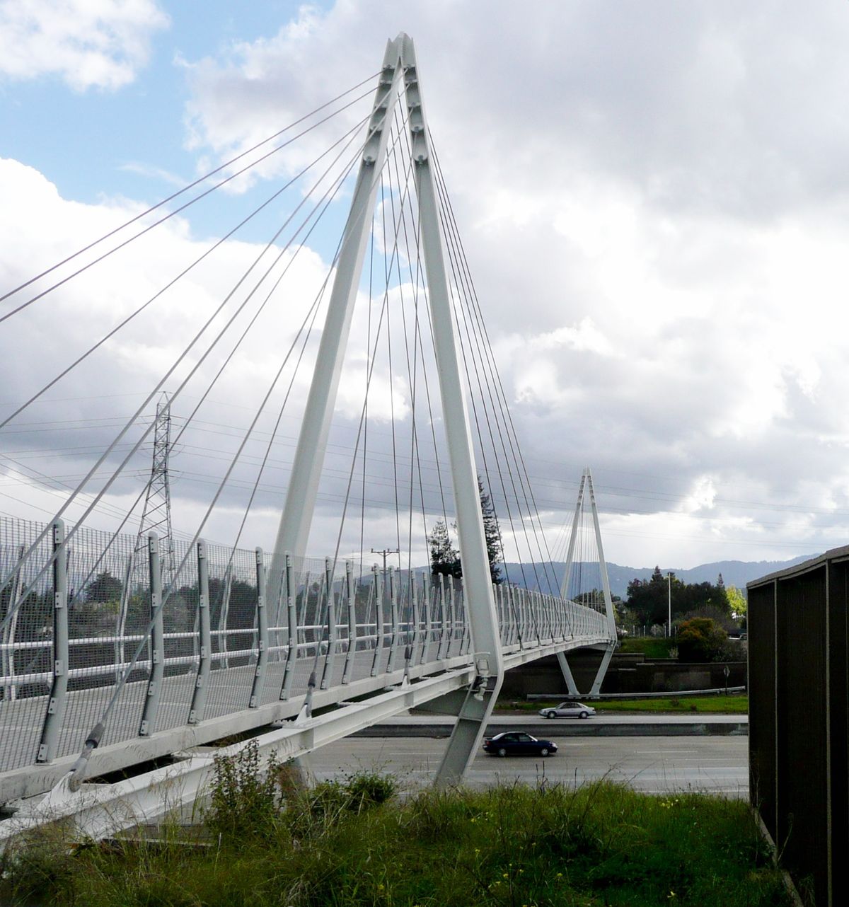 The Mary Avenue bicycle footbridge over Interstate 280